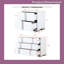 Ensemble de commode 3 pièces avec commode 6 tiroirs et deux tables de chevet, meubles de rangement en bois aggloméré avec poignées en métal-54382145