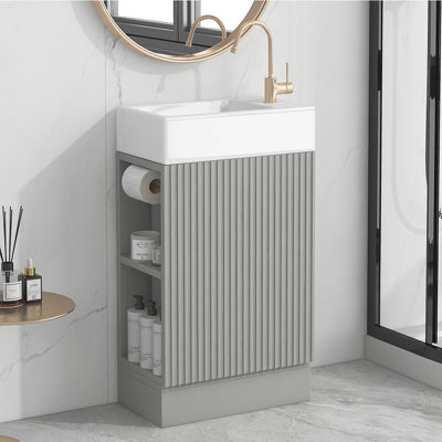 Meuble-lavabo simple avec plateau 18,61 po Recep