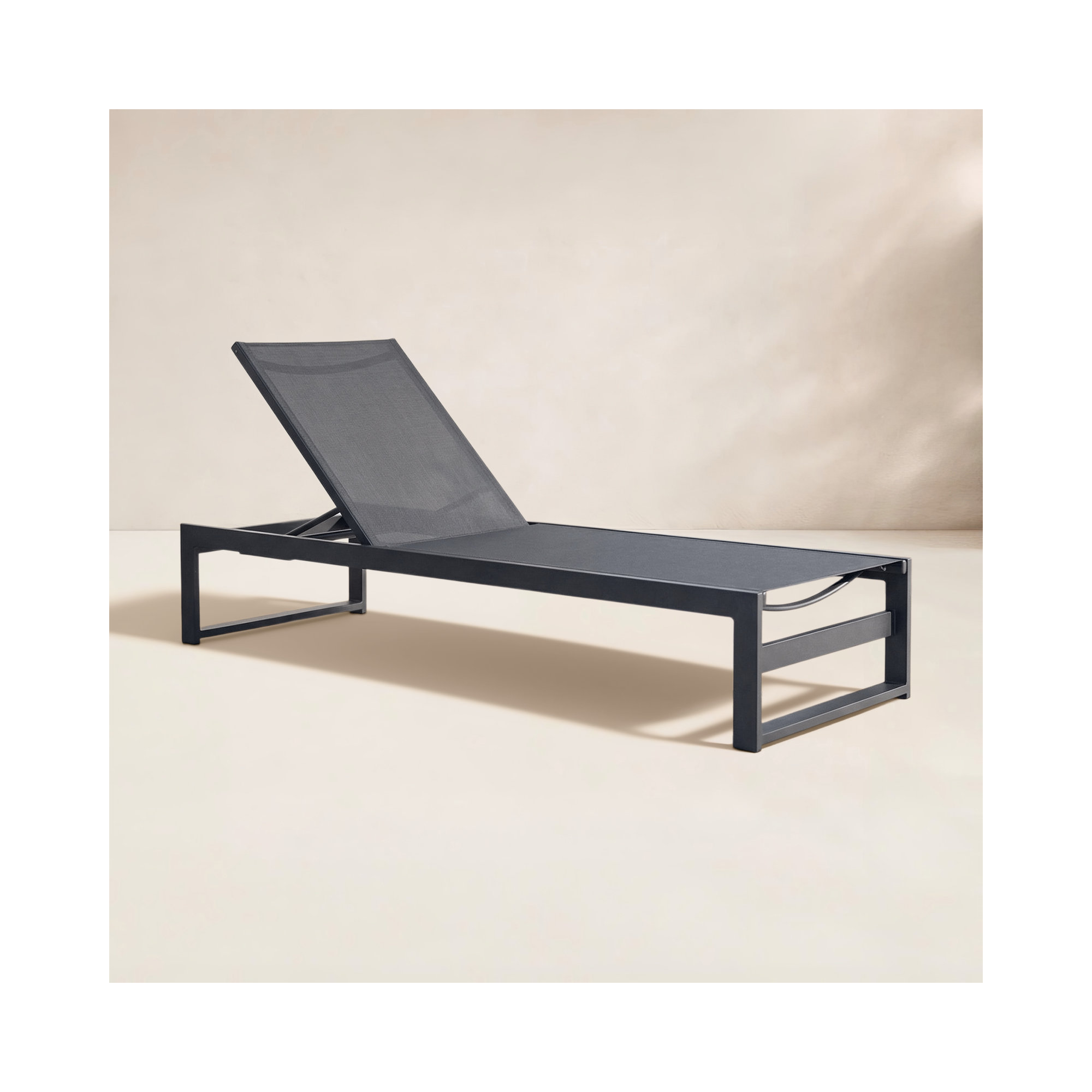 Howe Aluminum Outdoor Chaise Lounge, Gray