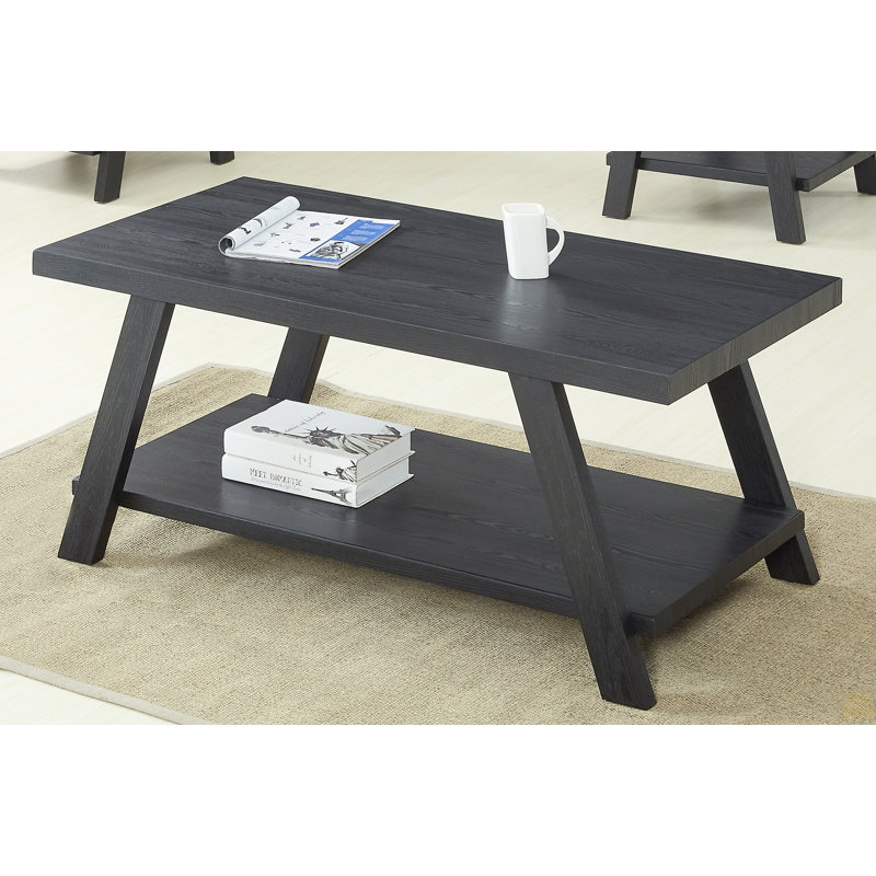 Table basse en bois, Noir