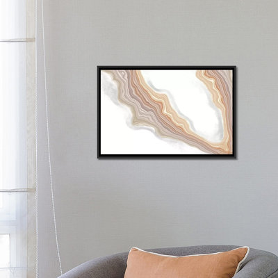 Iridescence déviation écru, impression sur toile tendue