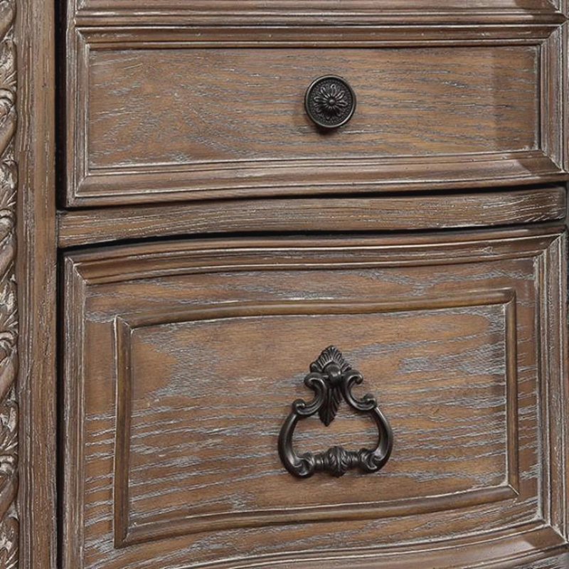 Table de chevet transitionnelle rustique ton naturel 1pc seulement