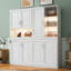 Lit escamotable mural avec armoire supérieure, tablettes, lit pliable peu encombrant avec lumière et USB