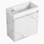 Meuble-lavabo mural flottant de 20 po avec lavabo en résine et porte d'armoire à fermeture en douceur-729614173