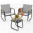3-Piece  Outdoor Patio Conversation Rocking Set With Table，Seating Group-1398740745