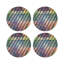 Triage Multi Vegan Leather Round Coasters