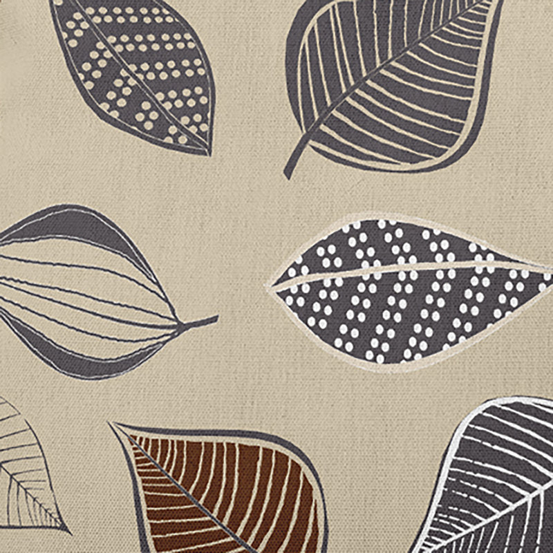Coussin intérieur / extérieur Scattered Leaves, Carré, H 18 po x l 18 po, Crème brûlée
