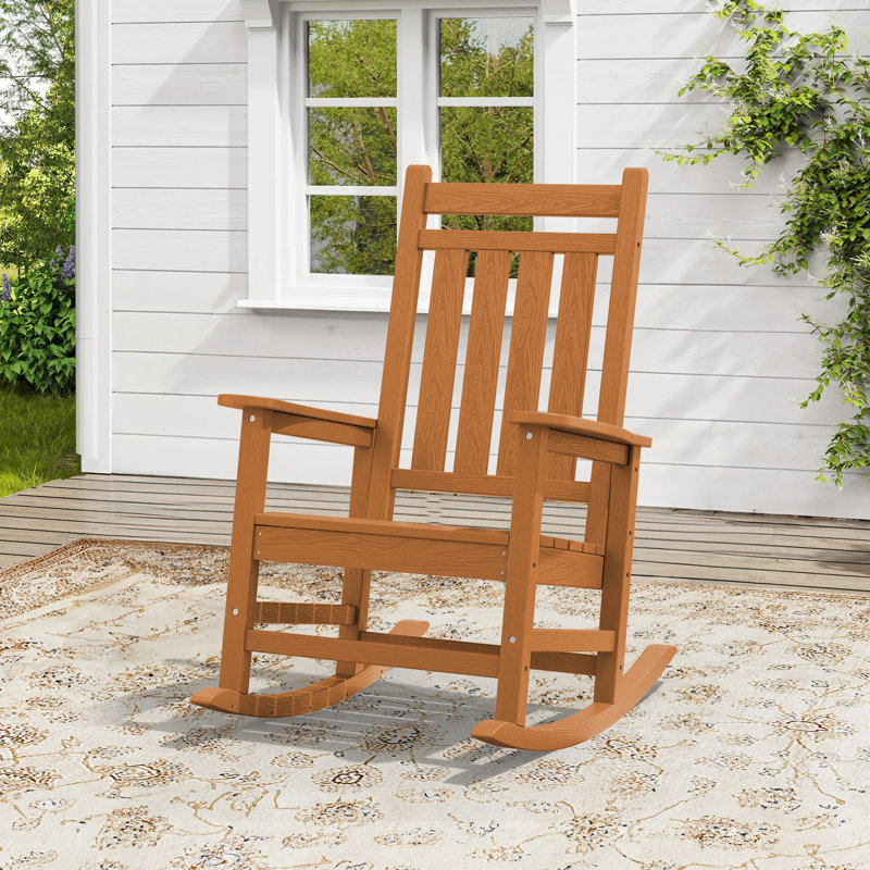 Chaise Adirondack à bascule en PEHD Delman, Orange