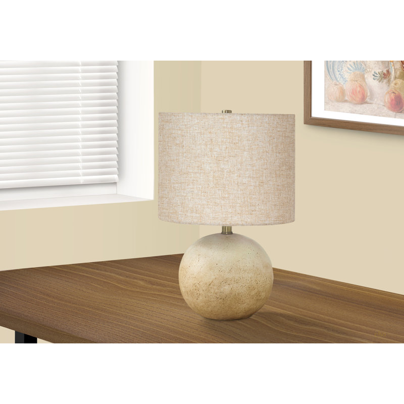 Lighting, 20"H, Table Lamp, Beige Concrete, Shade, Contemporary