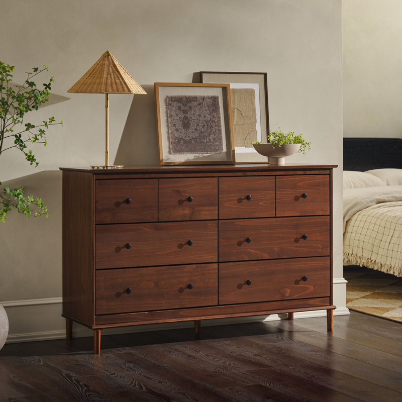 Commode double 6 tiroirs Haney, Noyer