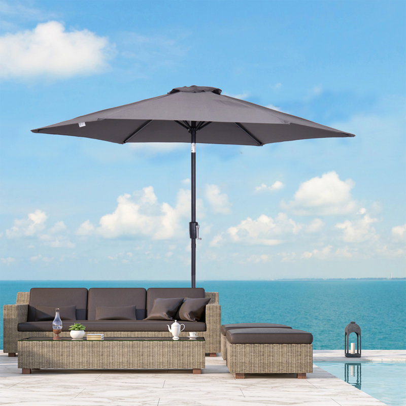 2.7cm Tilt Market Parasol, Dark Grey