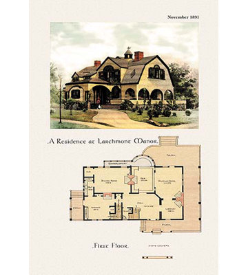«A Residence at Larchmont Manor», reproduction d'art
