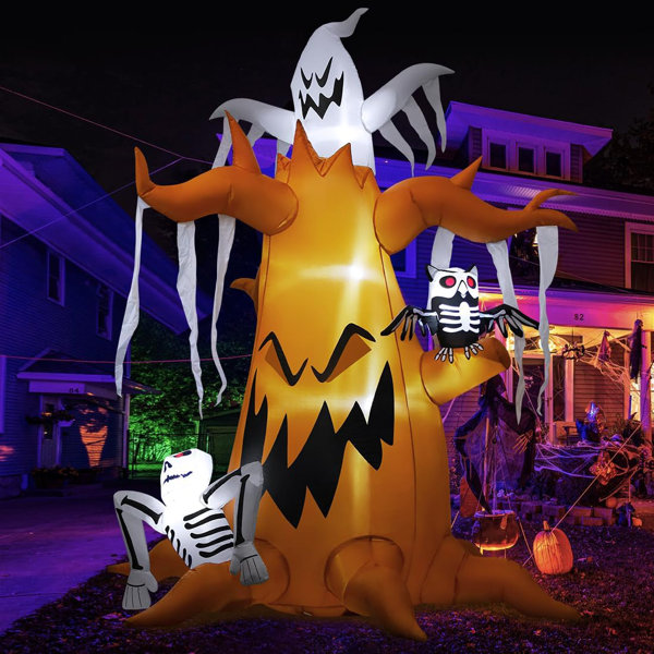 The Holiday Aisle® Halloween Inflatable 8.3FT Scary Ghost Tree ...