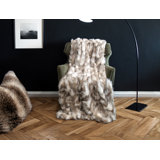 Thomas Collection® Luxury Ivory Beige Soft Faux Fur Throw in Assorted Sizes