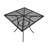 Square Steel Outdoor Dining Table Umbrella Hole , 36.02 " W 36.02 " D