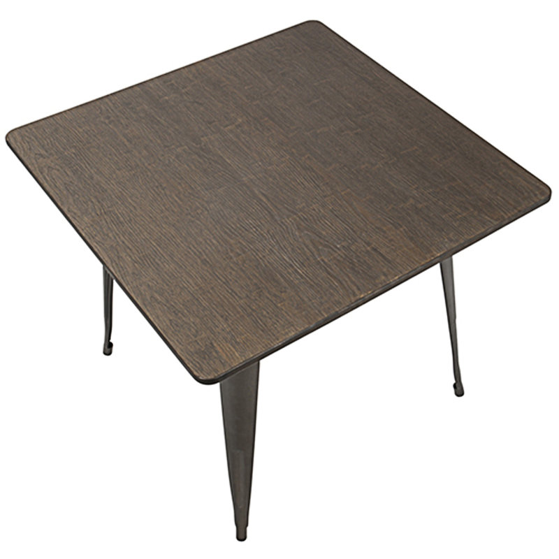 Oregon 36" Brown Industrial-Farmhouse Square Dining Table