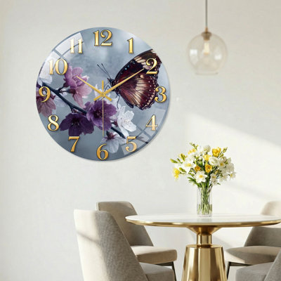 Horloge murale papillon