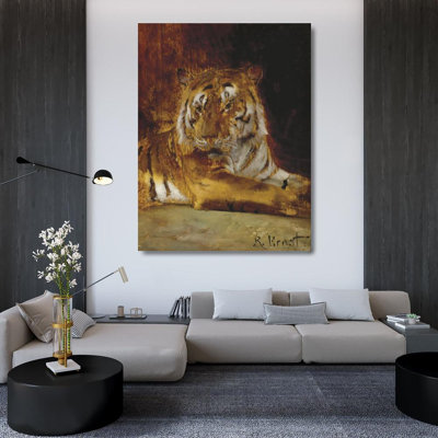 "Tigre" par Rudolf Ernst, art sur toile tendue avec châssis
