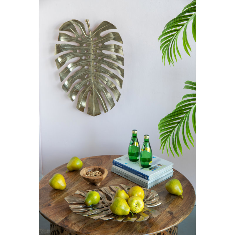 Magnificent Gold Leaf Wall , 18.9X13.4X1.4", Crafted From Glamorous Adornment, By, 1.4" H x 19.09" W x 13.33" D