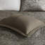 Couvre-lit pour très grand lit avec broderie sur coussins décoratifs, fausse soie bleue / brune 5 pièces-126059888-126059890