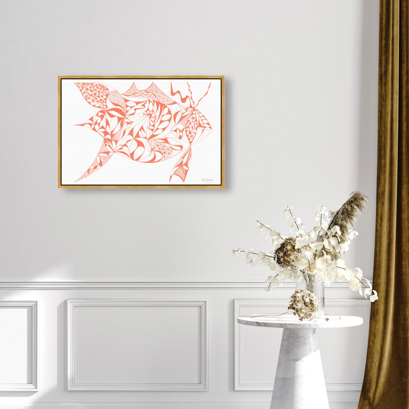 Manuel Roman - Pez Beta Print by Oliver Gal, 31"H x 46"W, Gold Floater Frame