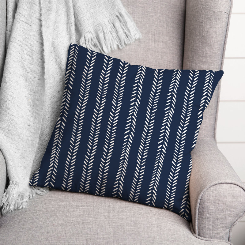 Outdoor Square Pillow Cover & Insert, Blue