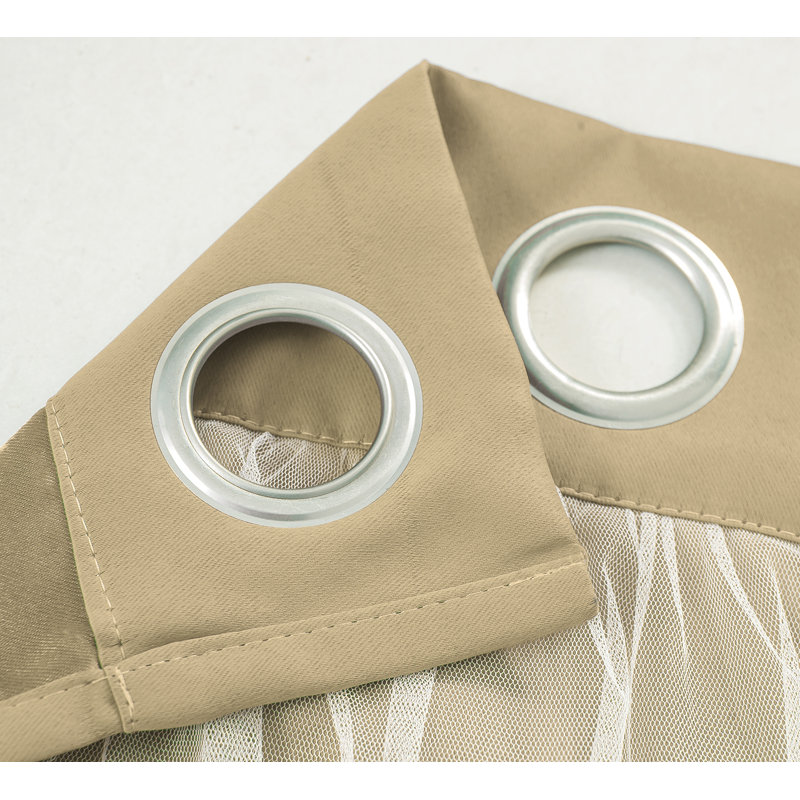 Paire de rideaux obscurcissant Hendrix, L 38 po x L 63 po, Taupe