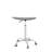 Adjustable Height Tempered Glass Table, Desk Table With Lockable Wheels, Side Table-85470687
