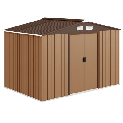 9 ft. W x 6 ft. D Metal Garden Shed