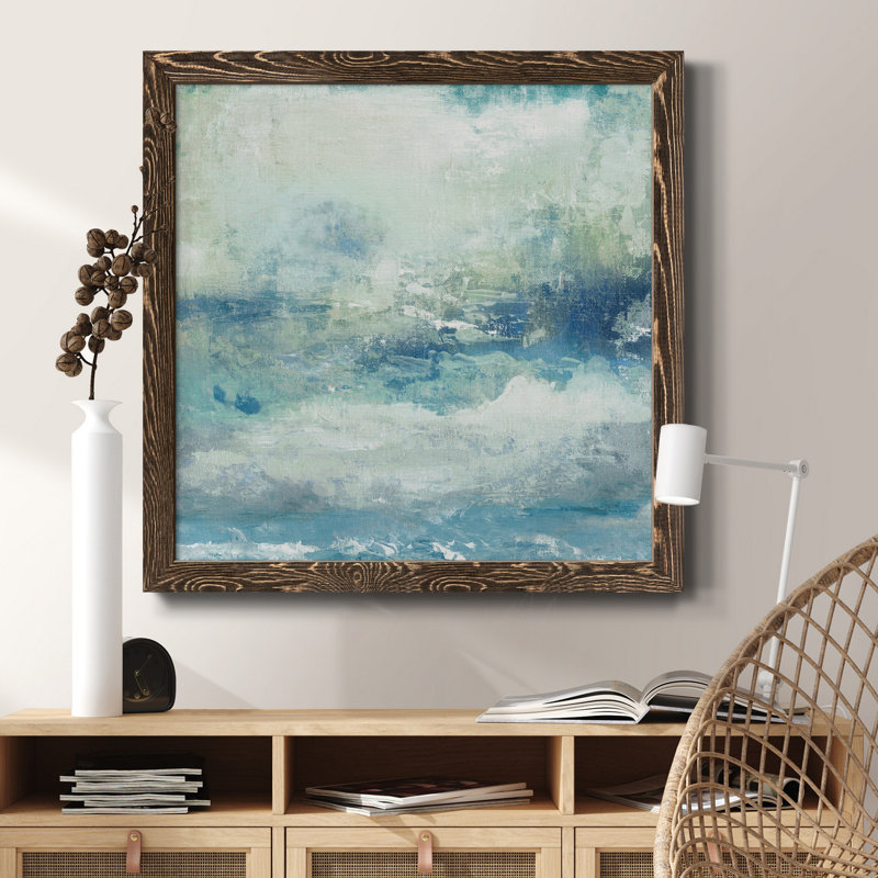 «Hope Is Stronger», art textuel sur toile, H 34,5 po x l 34,5 po x P 1 po, Cadre noyer