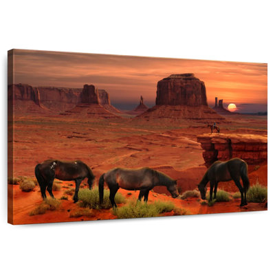 Alvord Horses In Arizona Desert