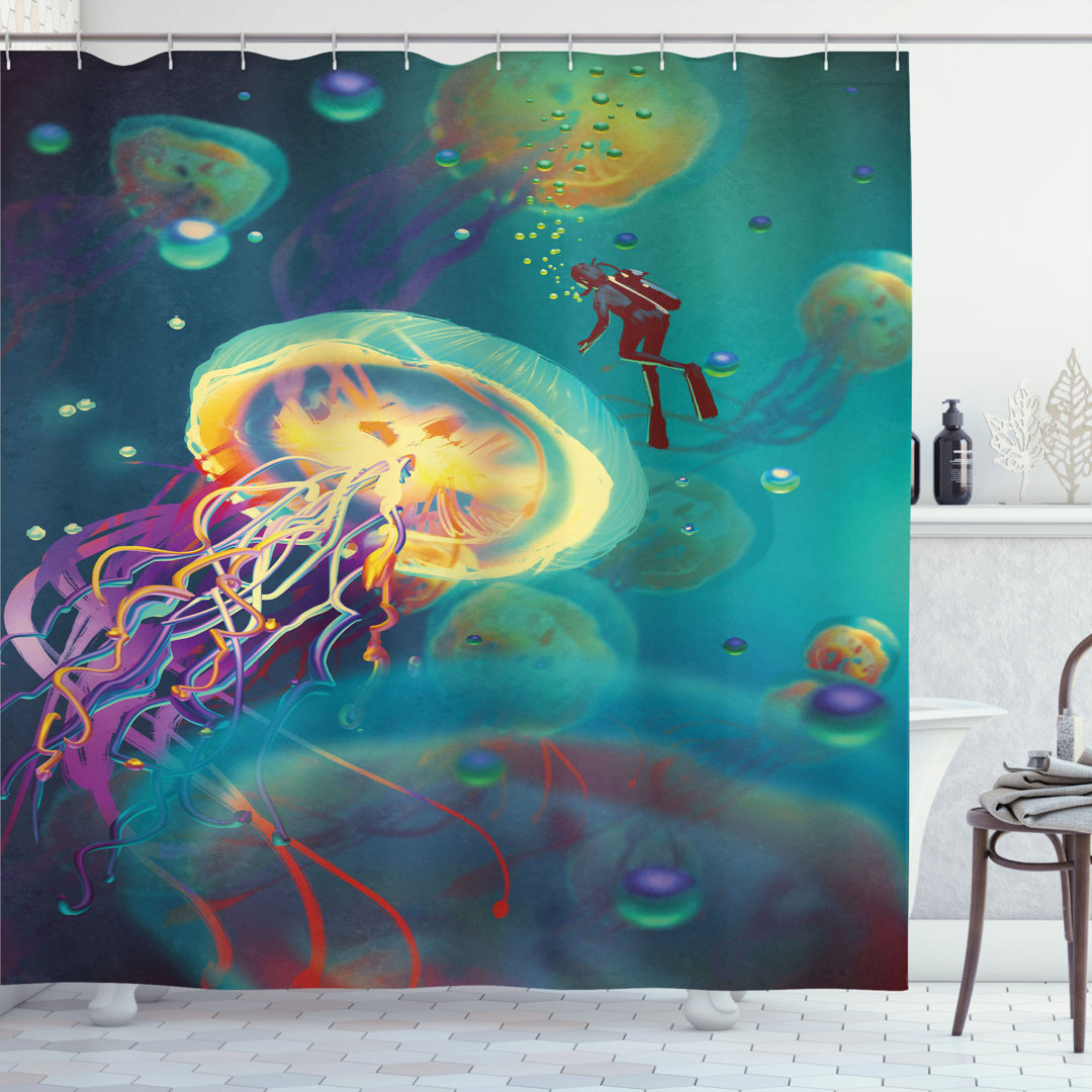 Fantasy Art Shower Curtain with Hooks Included Ambesonne 