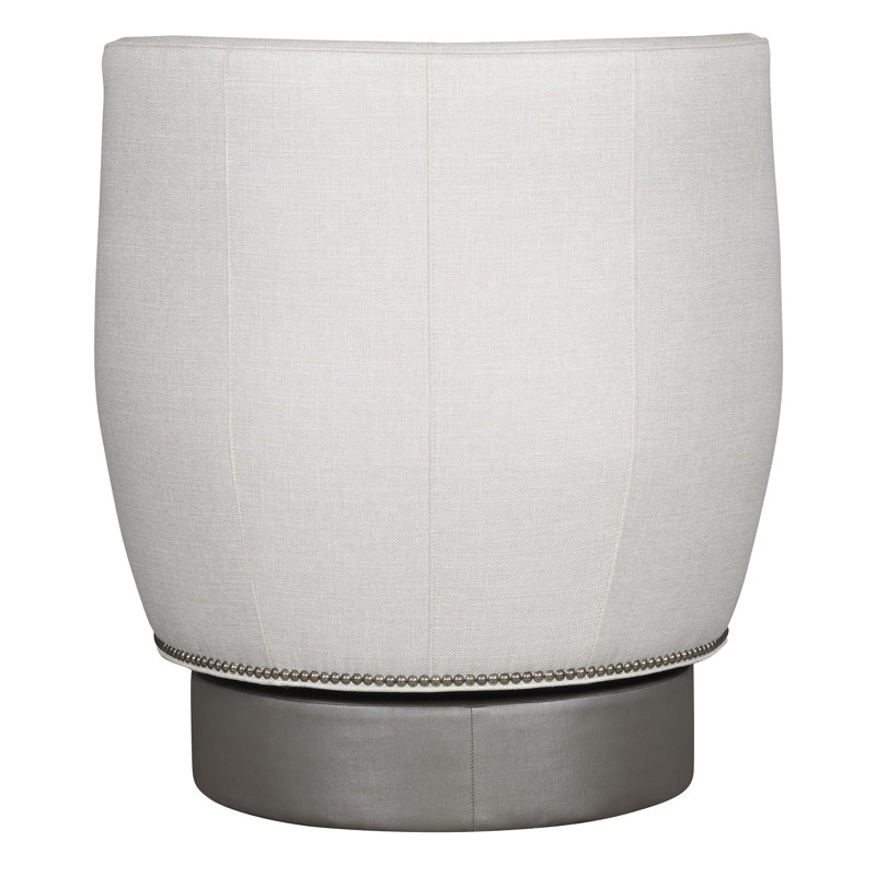 Michael Weiss Tilson Upholstered Swivel Armless, Yes, Worthy Snow, Casa Blanca
