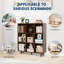 Bibliothèque de 9 cubes décoratifs avec rangement H 42,5 po x l 37,4 po pour le salon