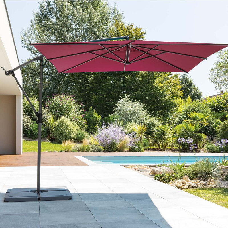 Ahnia 250cm Cantilever Parasol, Brugundy