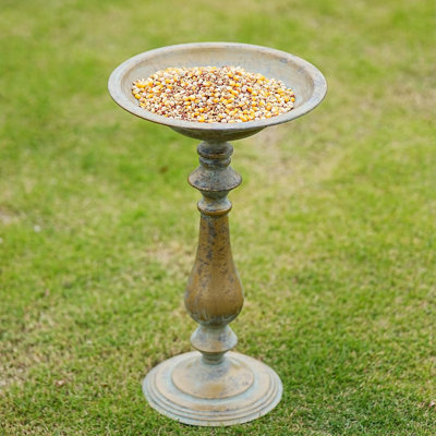 19H Antique Pedestal Bird Bath Bird Baths For Outdoors