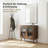 Walnut Modern Glass Sideboard Cabinet