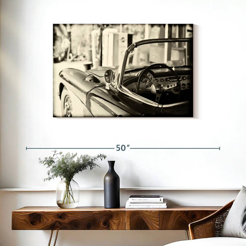 Mehar Classic Car Sepia, 24" H x 36" W
