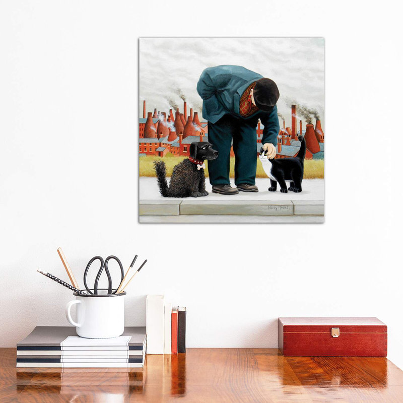 Pussy Envy by Vicky Mount - Wrapped Canvas Painting, 45.72 cm H x 45.72 cm W x 3.175 cm D