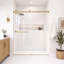 Porte de douche coulissante double en bronze brossé avec verre transparent 3/8 po Catalyst-133664319-133866109