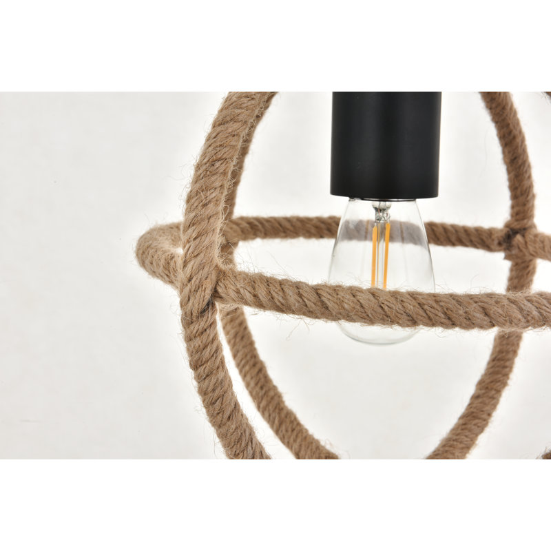 1 - Light Single Pendant, 9.1" H x 8.1" W x 8.1" D