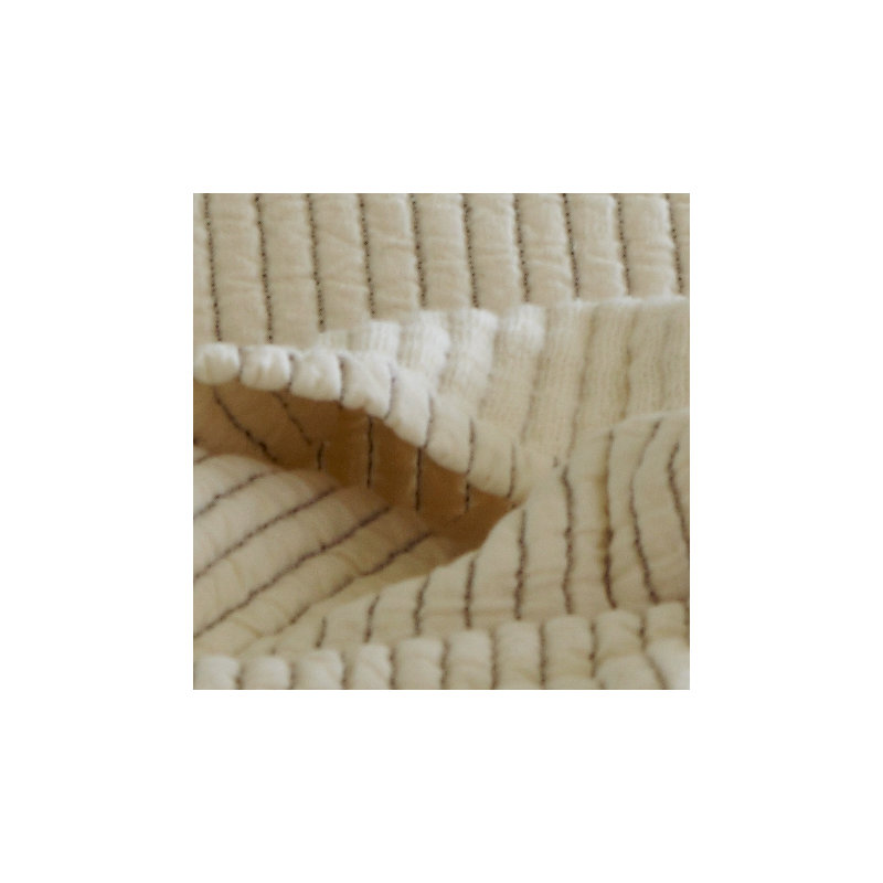 Hudson Stripe Single Coverlet, Twin, Charcoal