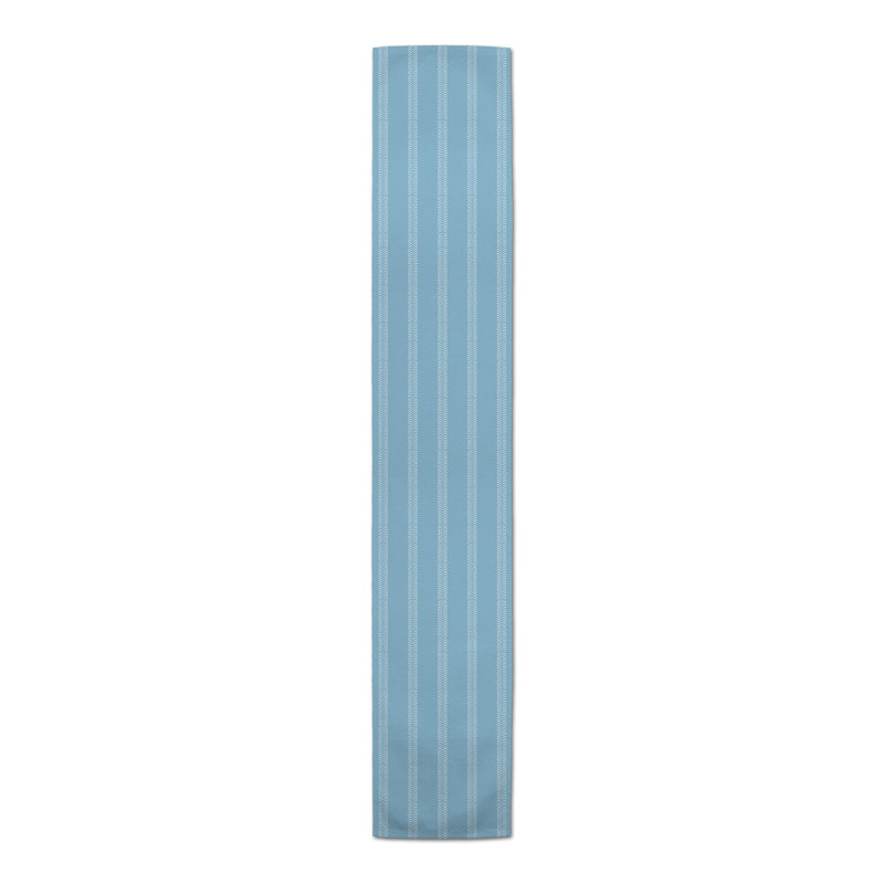 Youssef Rectangular Striped Table Runner, 90" x 16", Blue