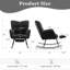 Chaise berçante en tissu Teddy avec repose-pieds réglable et dossier capitonné-1906471233