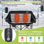 Heated Double Camping Loveseat with Cupholders, Storage, Power Bank, Heavy Duty Outdoor Chair