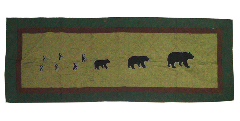 Bear Trail Bed Runner, Queen