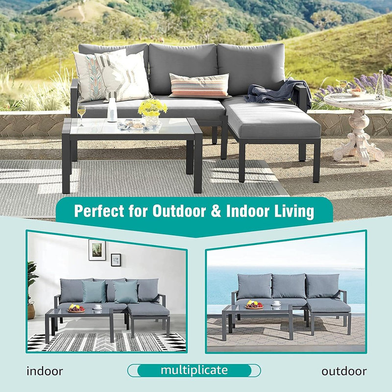 Ensemble de mobilier d'extérieur avec méridienne