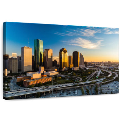 Ravi Houston Skyline At Sunset