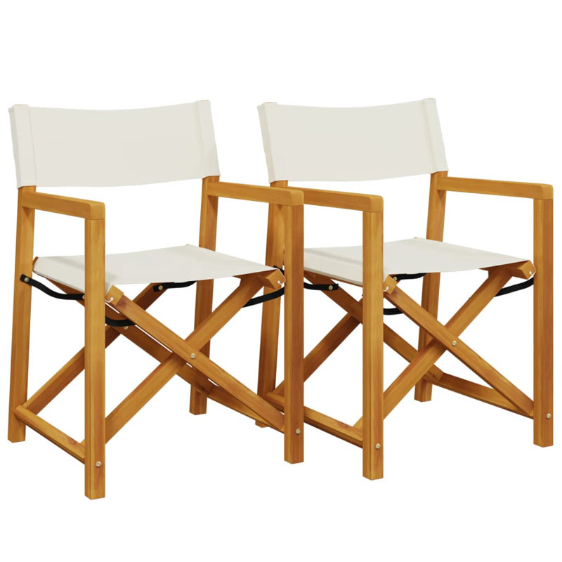 Lambersart Folding Garden Chairs, Cream White
