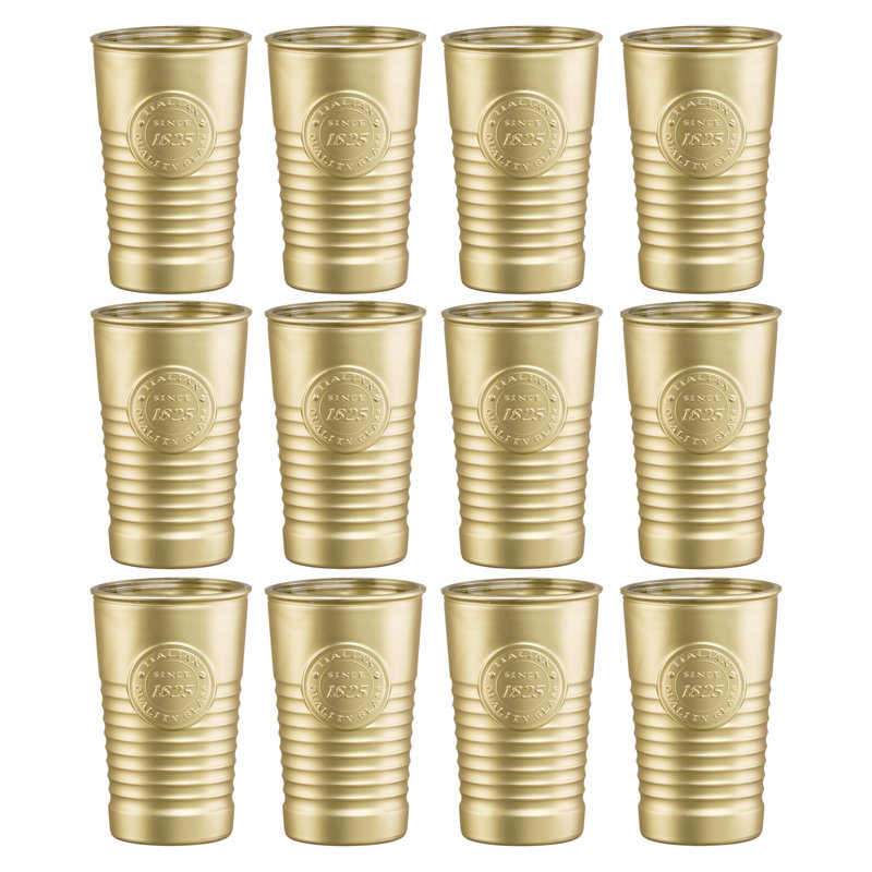 325ml Drinking Glass, 12, Gold